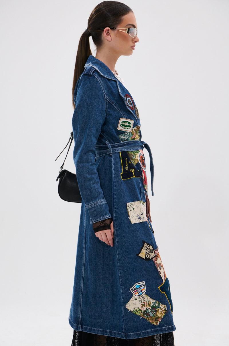 MILA PATCH DENIM TRENCH Product Image