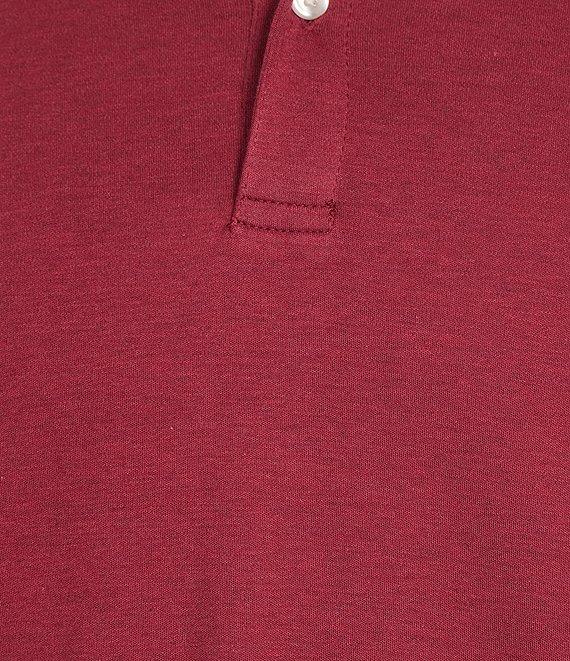 Roundtree & Yorke Supima Long Sleeve Solid Polo Shirt Product Image