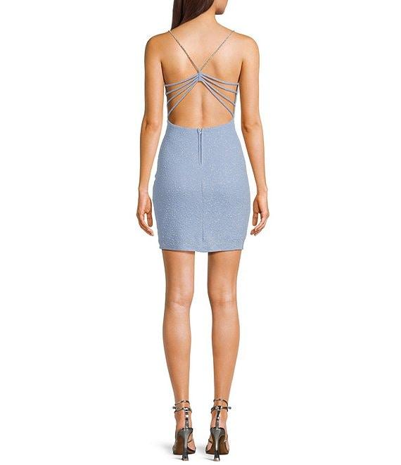 Midnight Doll V-Neck Spider Back Bodycon Dress Product Image