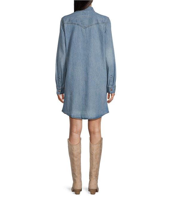 Wrangler® Long Sleeve Denim Shirt Dress Product Image