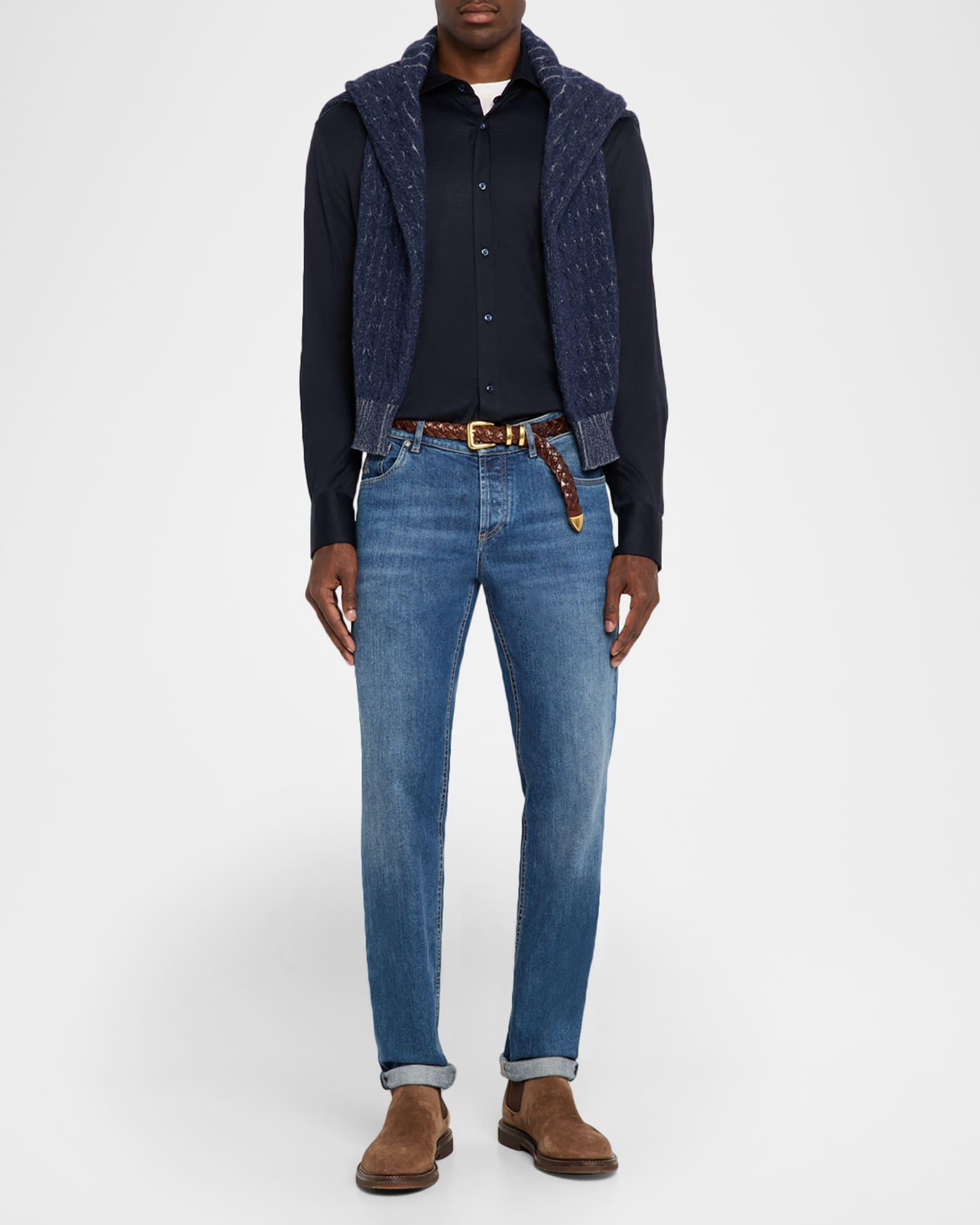 Men's Silk and Cotton Jersey Sport Shirt Product Image