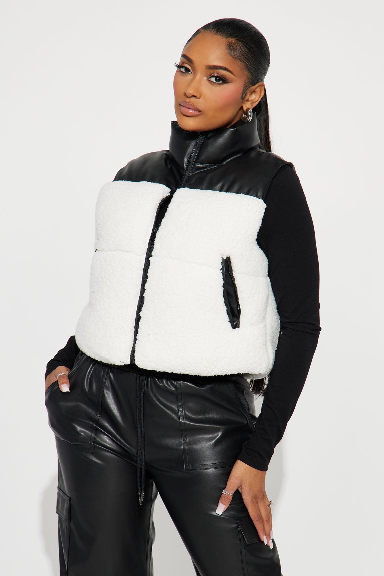 Without A Bother Faux Leather Pant Set - Black/combo Product Image