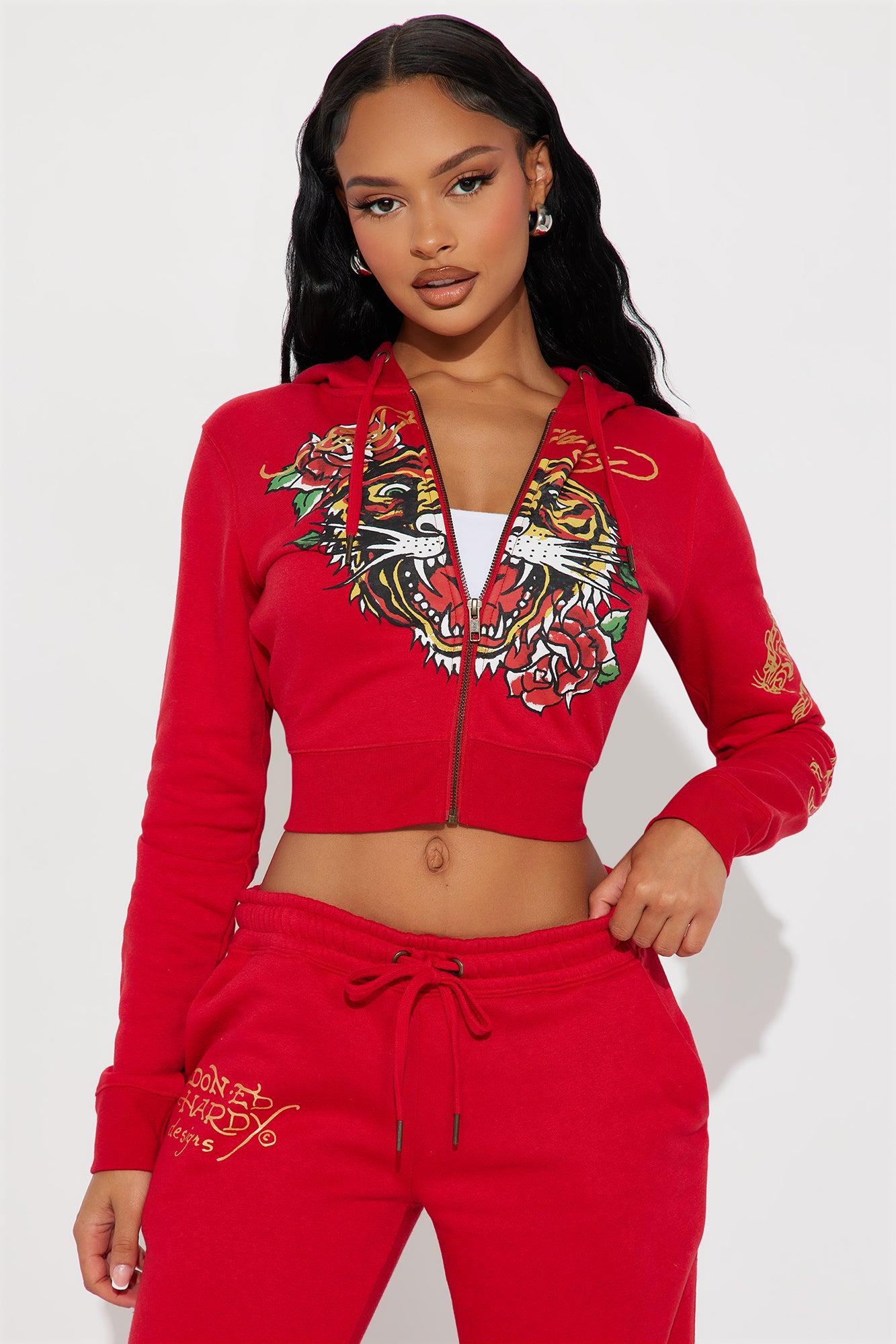 Ed Hardy Tiger Pant Set - Red Product Image