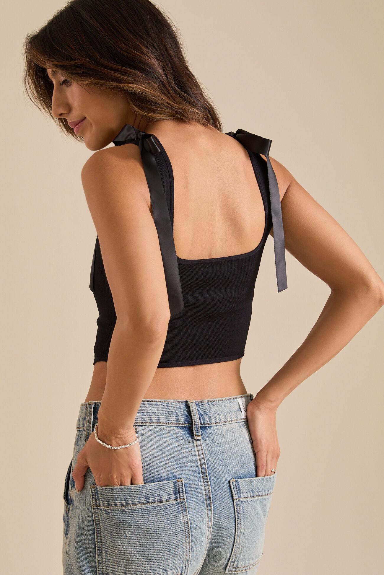 Bianca Tie Shoulder Tank Top Product Image