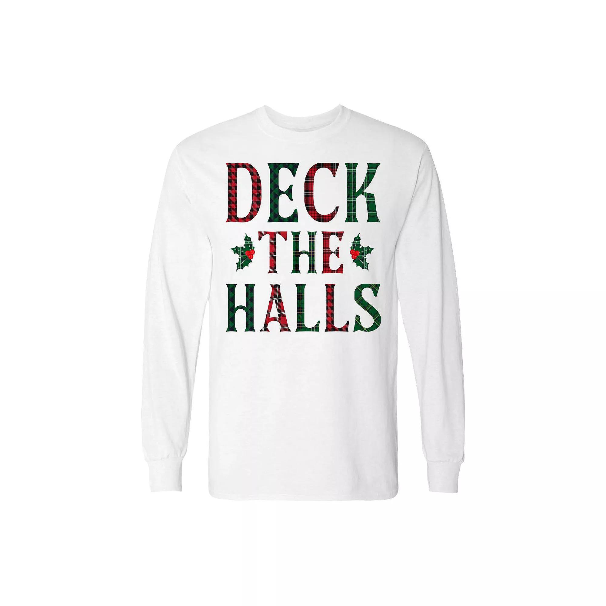Men's Christmas Deck The Halls Long Sleeve Graphic Tee, Adult Unisex,  Product Image