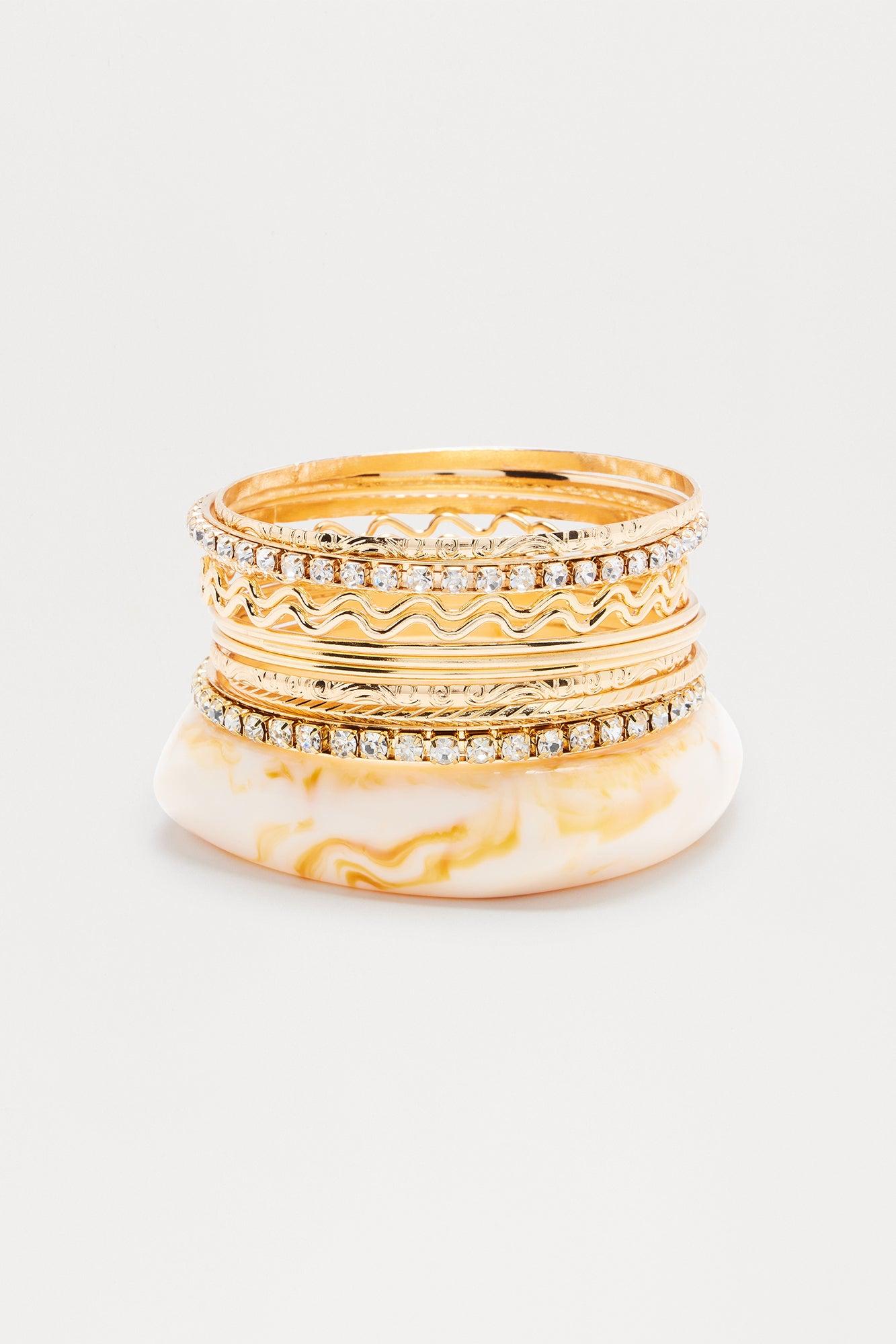 Quinn 12 Piece Bracelet Set - Ivory/combo Female Product Image