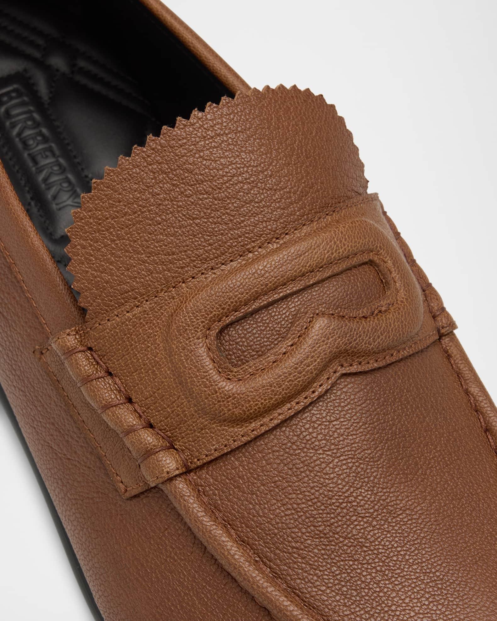 Men's Hyde Woven Leather Penny Loafers Product Image