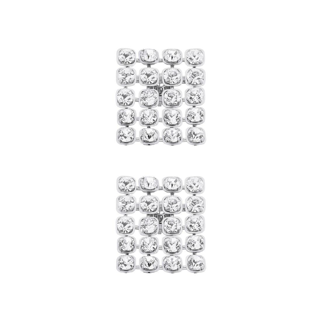 Women's 10pm Earrings in Shiny Silver Product Image