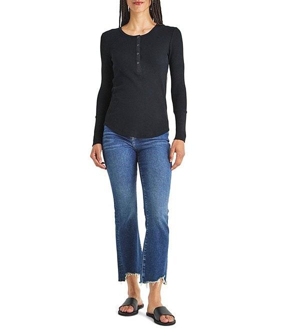 Splendid Thermal Forever Shirttail Hem Henley Long Sleeve Shirt Product Image