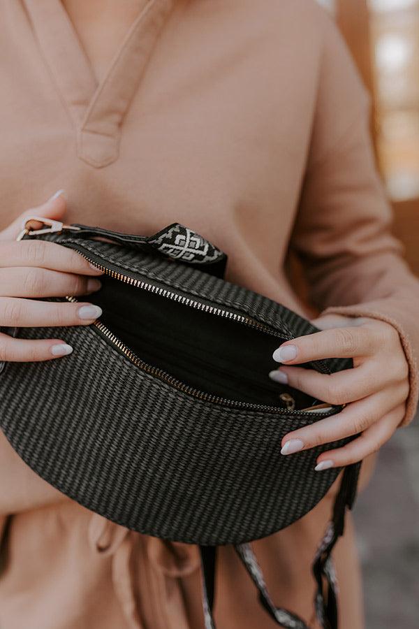 City Chic Faux Leather Fanny Pack in Black Product Image