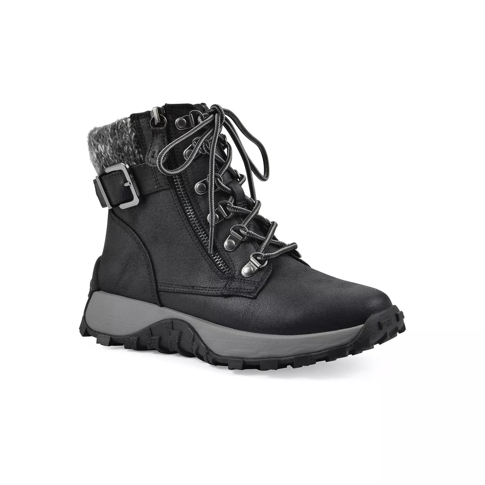 Cliffs by White Mountain Tracking Women's Ankle Boots, Size: 7.5, Black Fabric Product Image