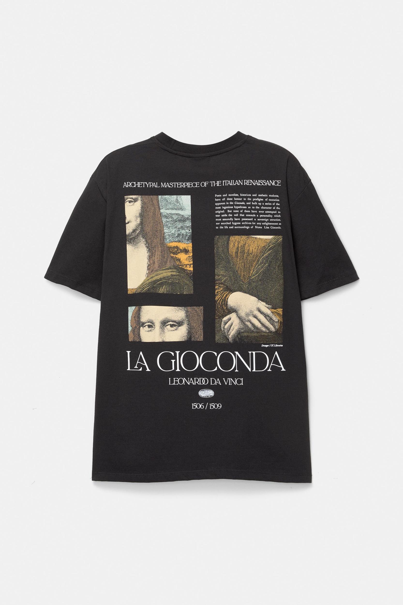 Black La Gioconda T-shirt Product Image