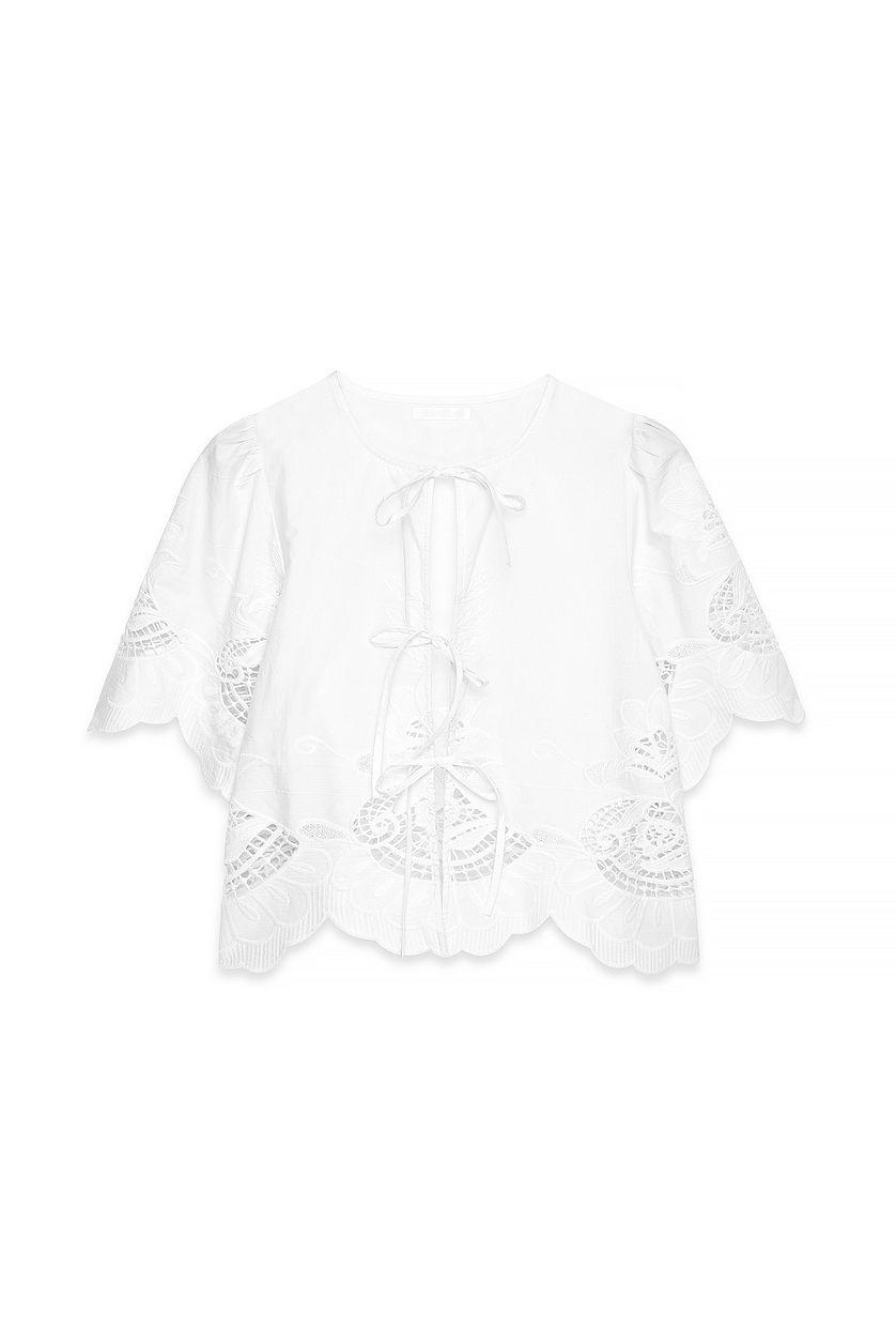 Anglais Tie Front Blouse Product Image