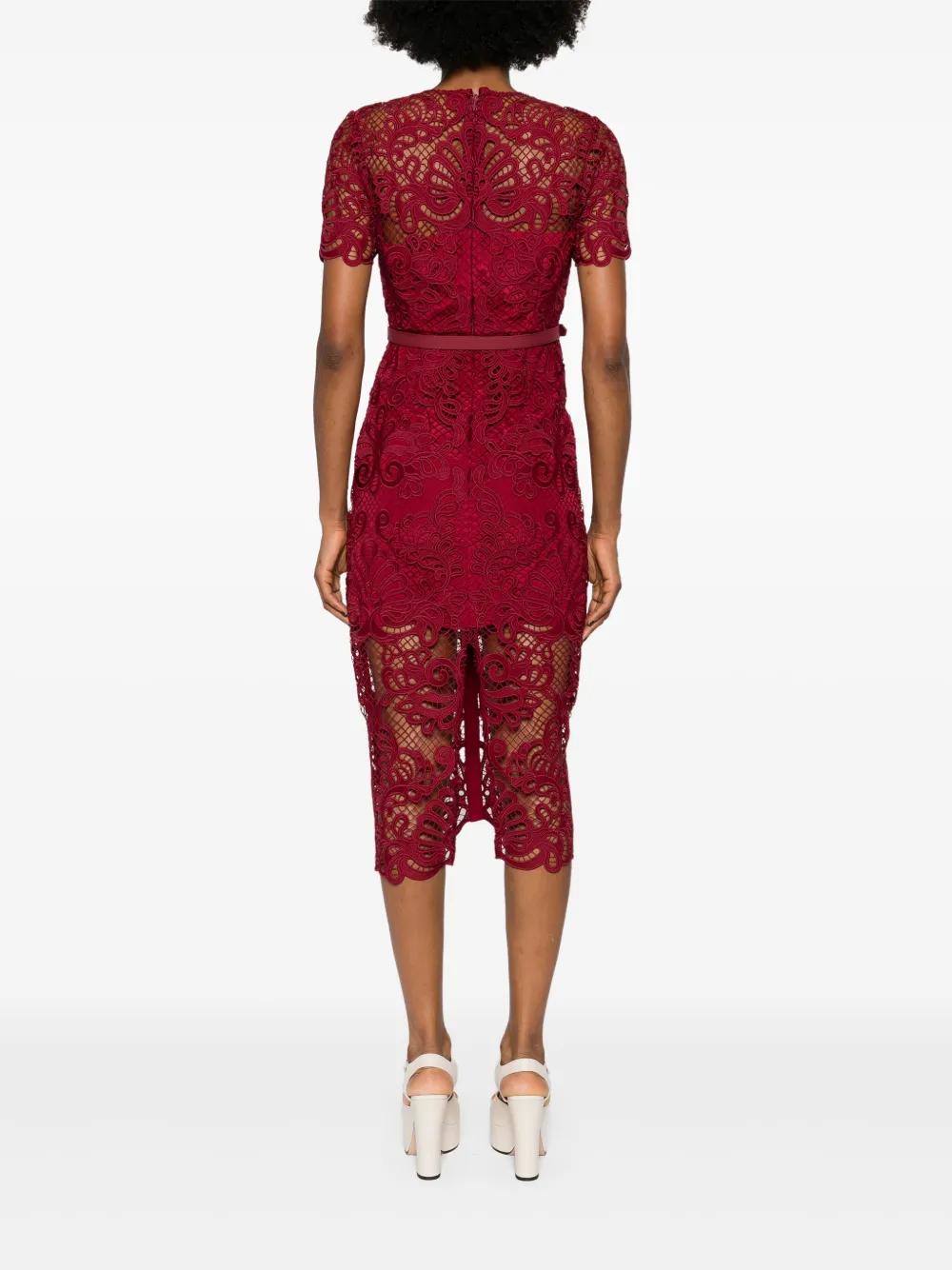 guipure-lace midi dress Product Image