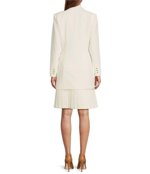 Antonio Melani Carey Notch Collar Pleated Crepe Blazer Dress Product Image