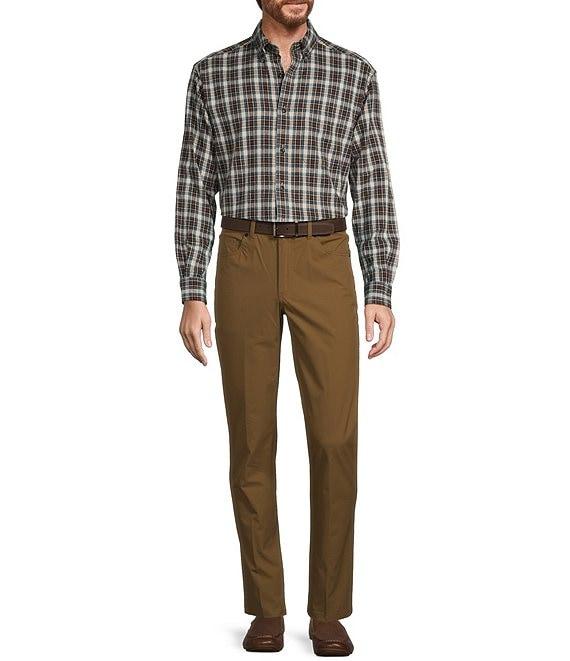 Roundtree & Yorke Long Sleeve Small Plaid Portuguese Flannel Sport Shirt Product Image