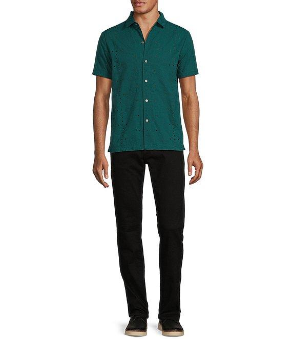 Murano Shape of Water Collection Slim Fit Short Sleeve Woven Shirt Product Image