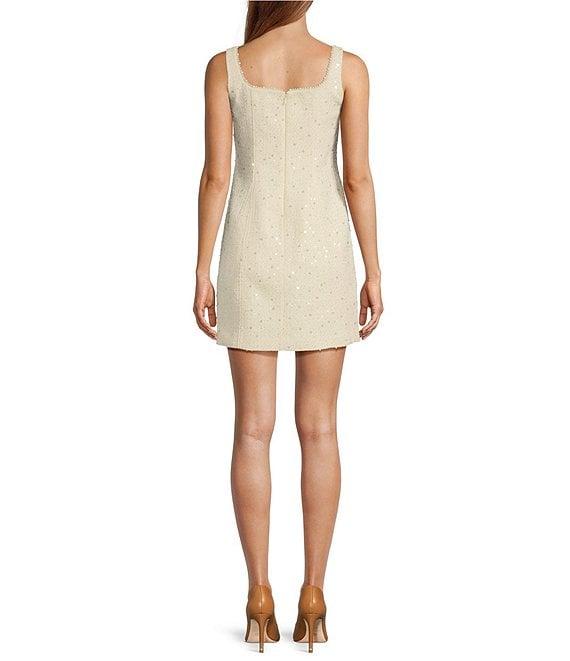 Antonio Melani Macy Tweed Sequin Scoop Neck A-Line Mini Dress Product Image