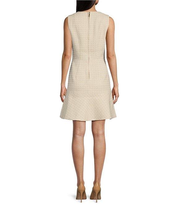 Guess Daphnee Yarn-Dyed Tweed Fit & Flare Dress Product Image