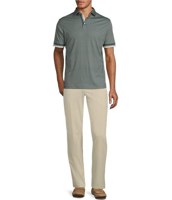 Murano Liquid Luxury Slim Fit Printed Short Sleeve Polo Shirt Product Image