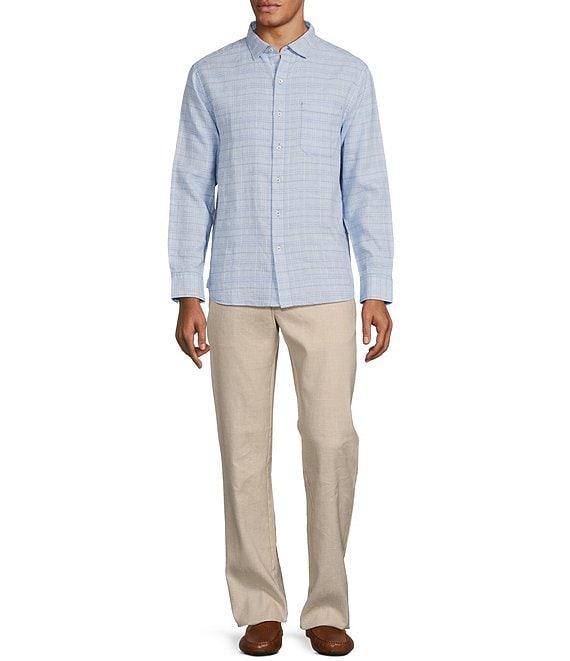 Tommy Bahama Barbados Breeze Playa Plaid Long Sleeve Linen Blend Shirt Product Image