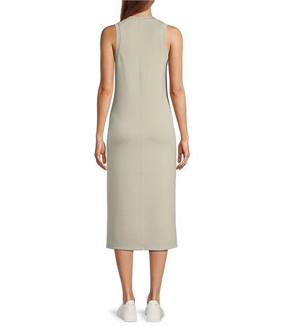 Antonio Melani Active Crew Neck Sleeveless Midi Sweater Dress Product Image