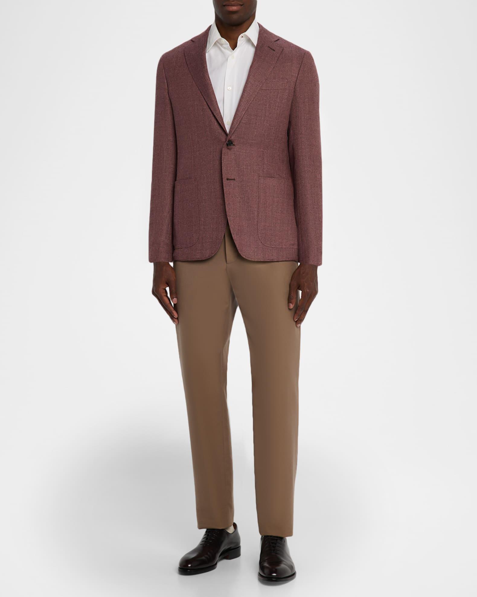 Men's Herringbone Notch Lapel Sport Coat Product Image