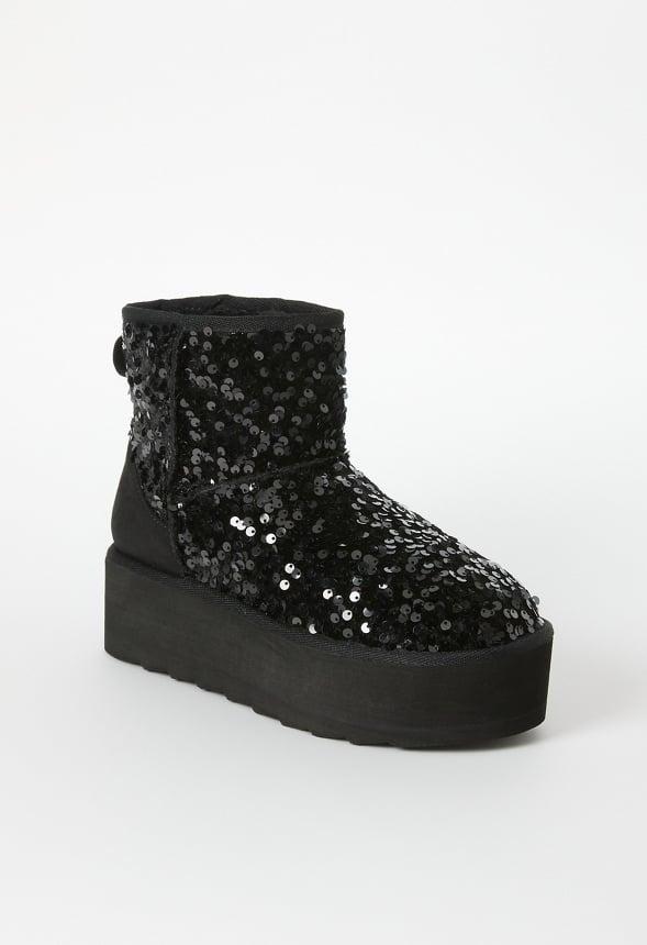 JustFab Margaux Platform Loafer Pump Womens Black/ White Size 8.5 Product Image