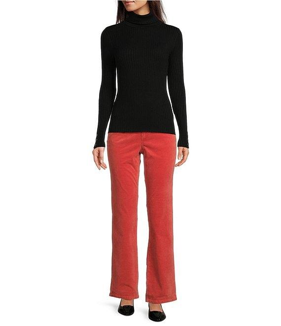 J.McLaughlin Arlette Solid Ribbed Knit Long Sleeve Turtleneck Sweater Product Image