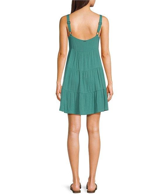 Volcom Beach Moon Stone Gauze Sleeveless Babydoll Dress Product Image