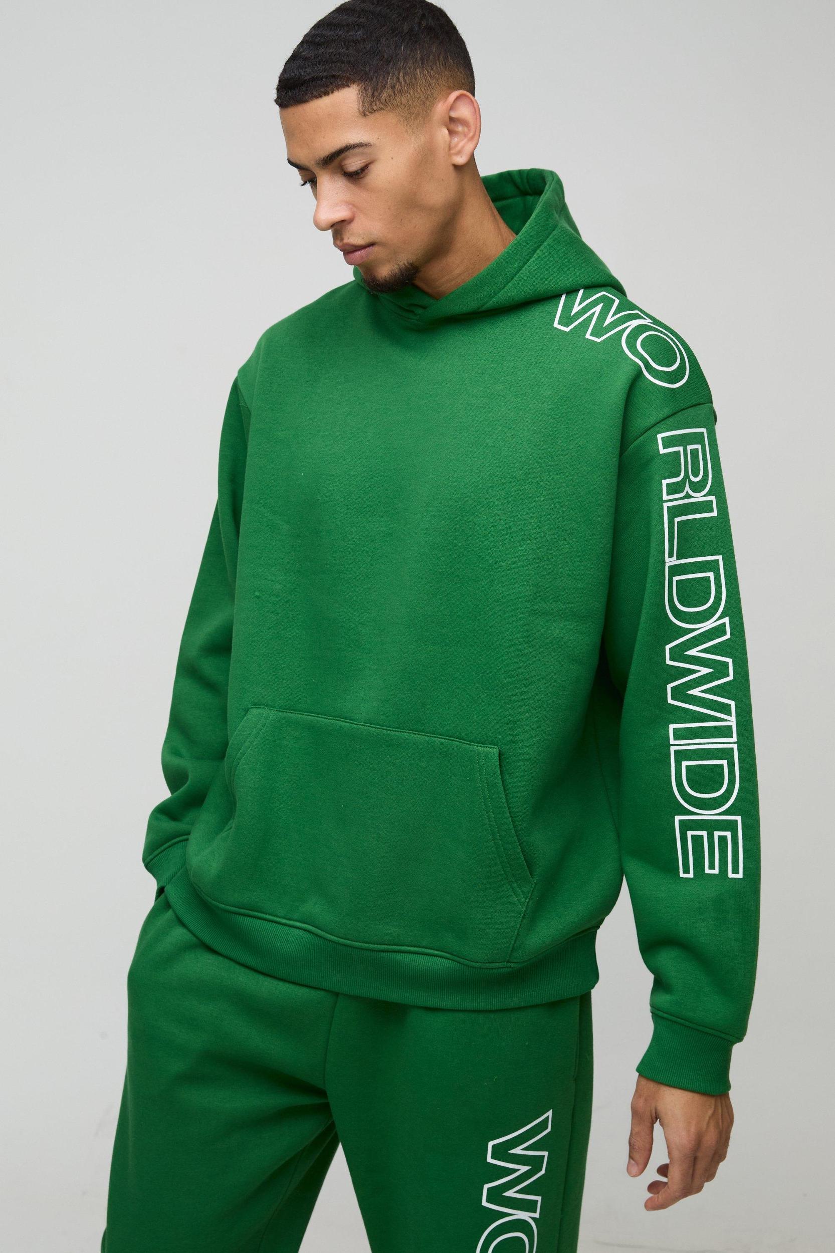 Oversized Worldwide Hooded Tracksuit | boohooMAN USA Product Image