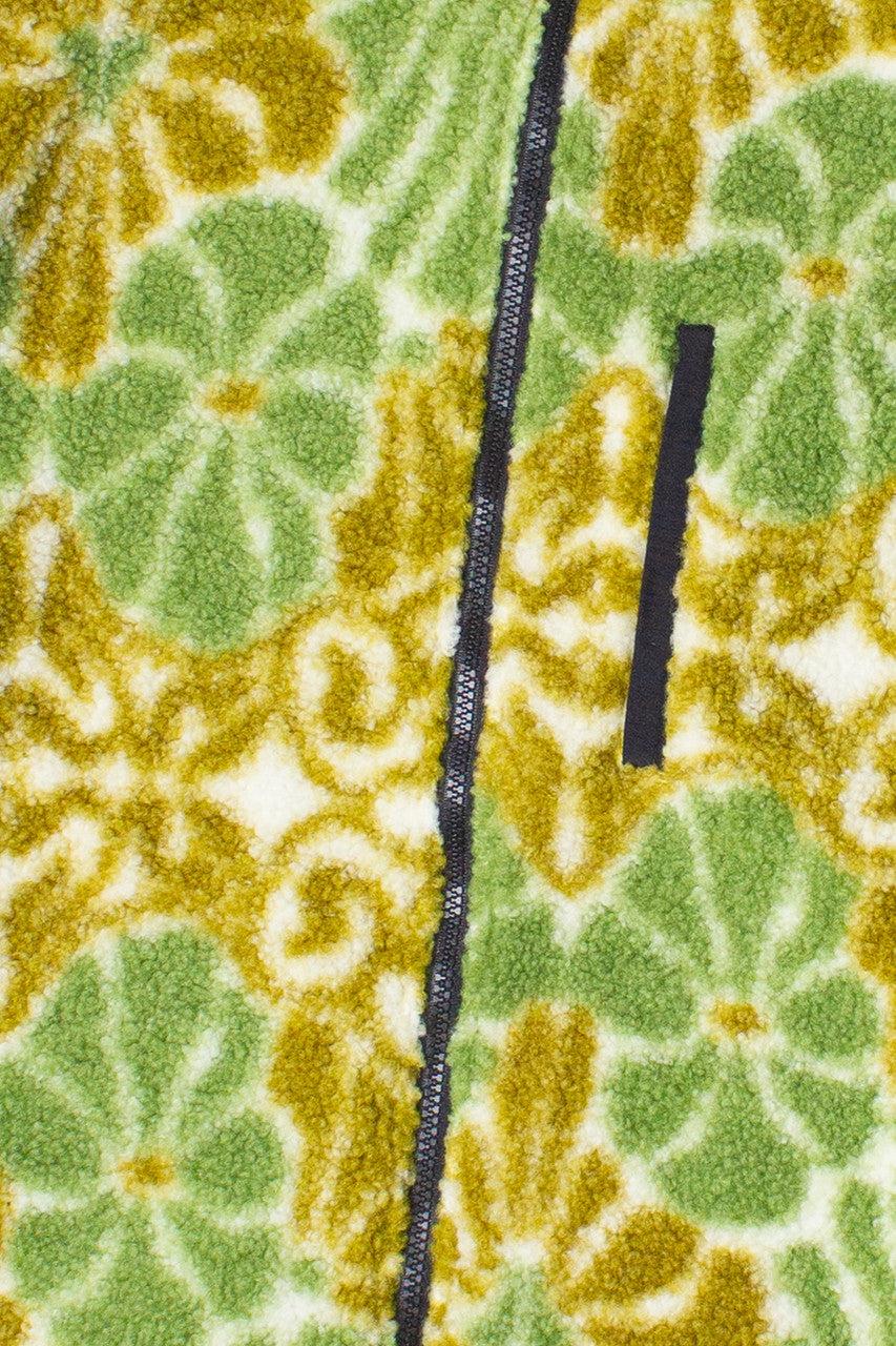 Floral Faux Sherpa Zip Up Jacket Product Image