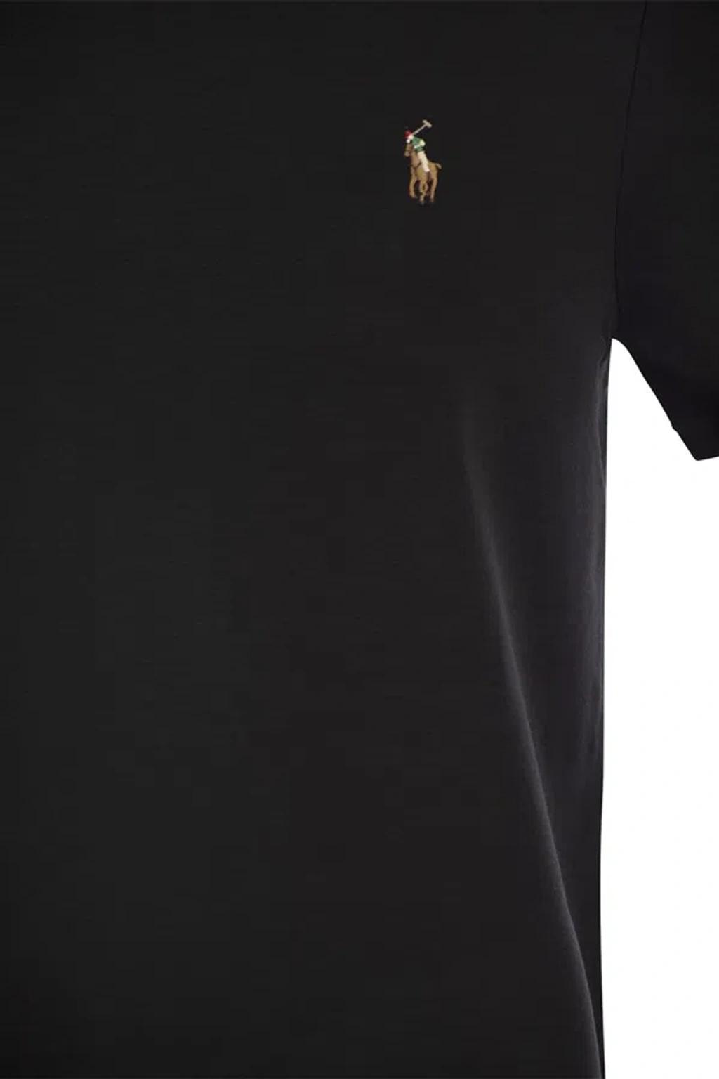 POLO RALPH LAUREN Classic Fit Soft Cotton Crewneck T-shirt In Polo Black Product Image
