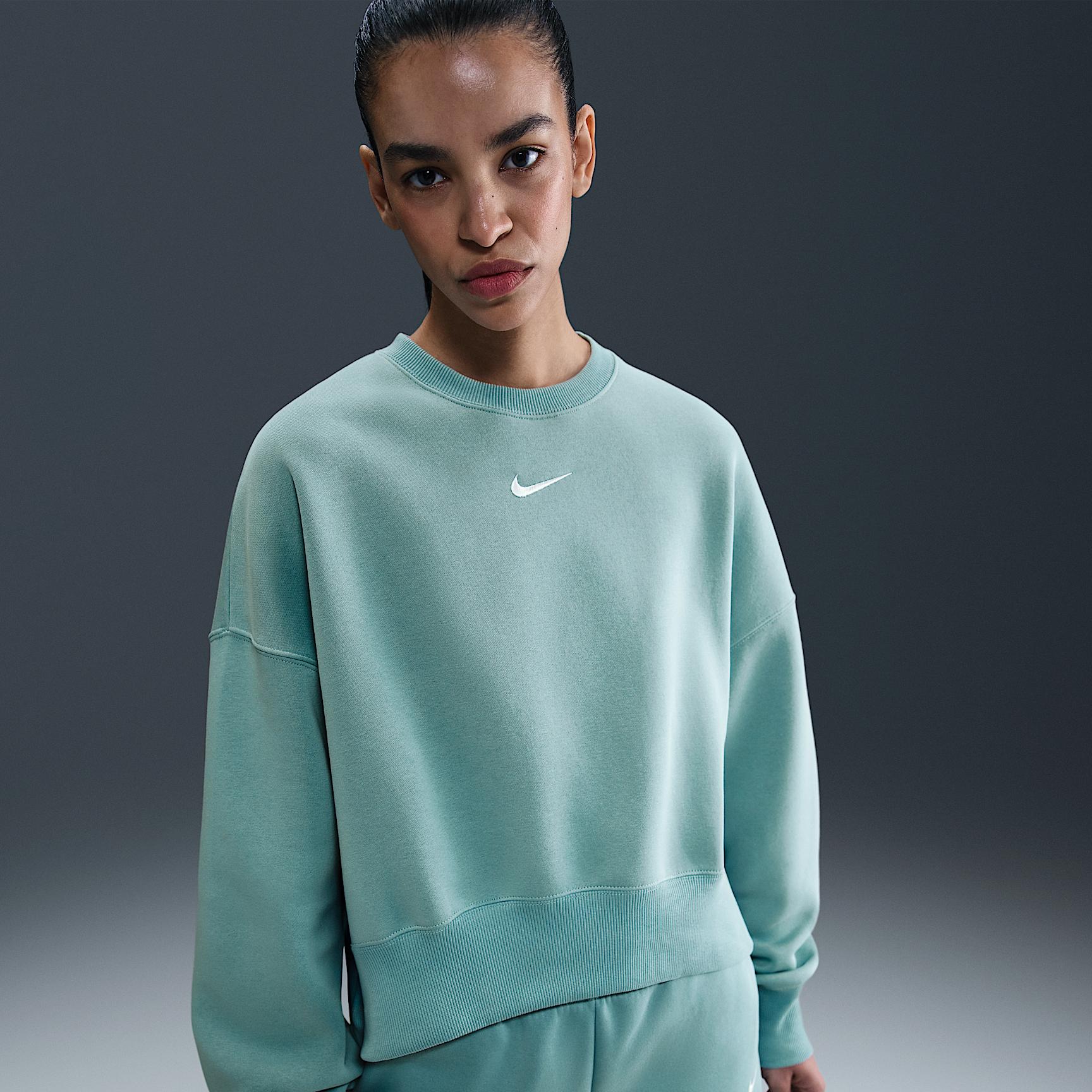 Womens Nike Sportswear Phoenix Fleece Over-Oversized Crew-Neck Sweatshirt | DQ5761-017 Product Image