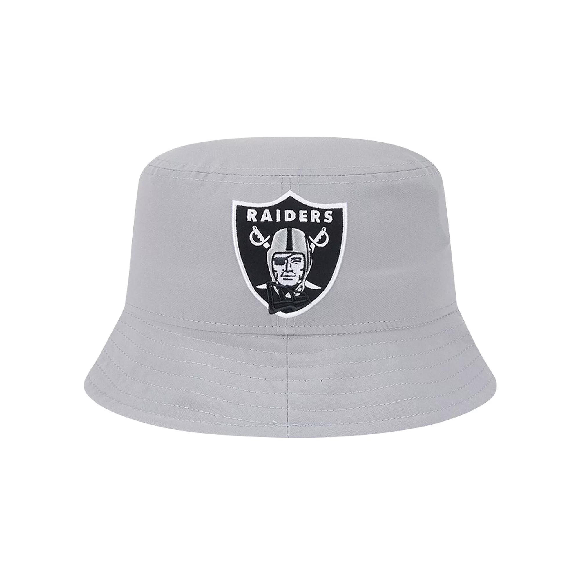 Men's New Era Gray Las Vegas Raiders Helmet Bucket Hat,  Product Image