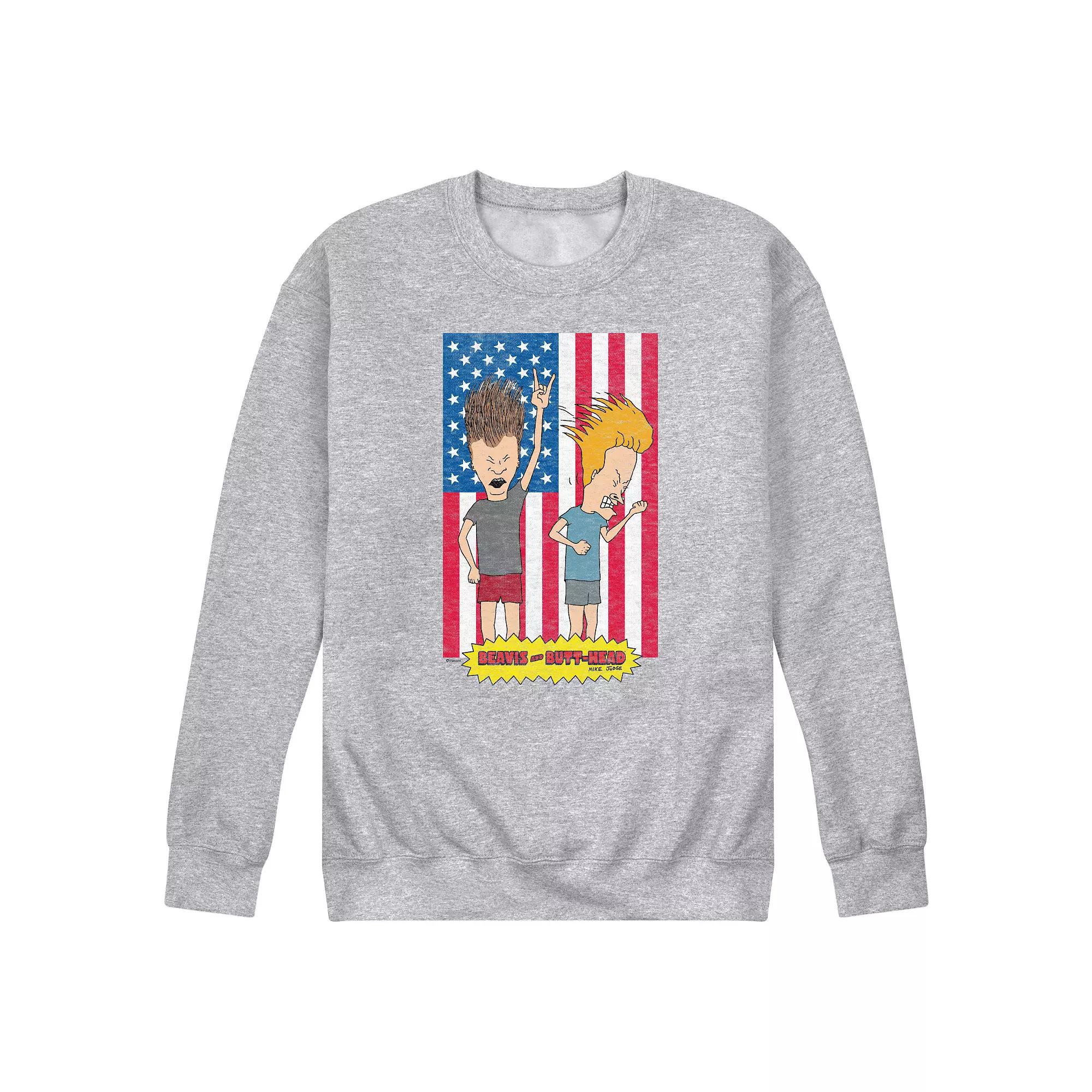 Men's Beavis And Butthead Americana Sweatshirt,  Product Image