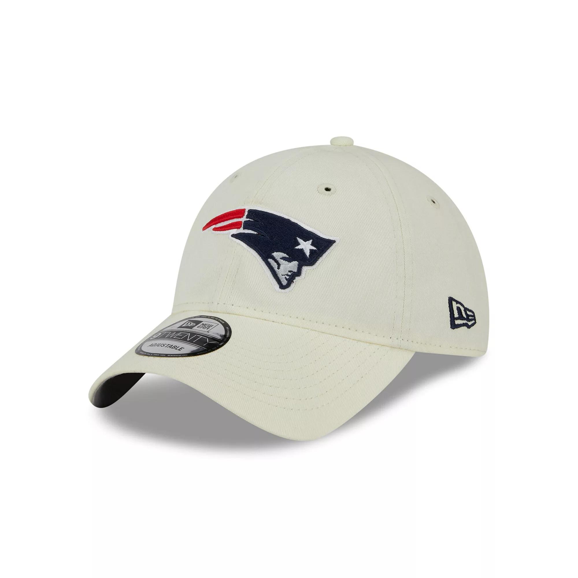 Men's New Era Cream New England Patriots Core Classic 2.0 9TWENTY Adjustable Hat, Beige Product Image