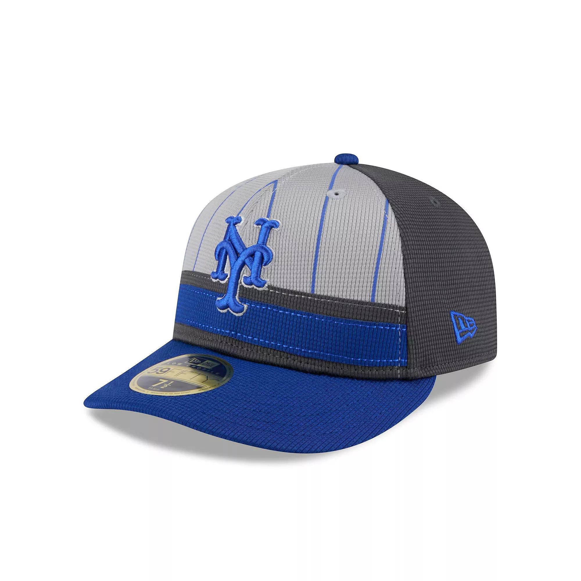 Men's New Era  Gray/Royal New York Mets 2025 Batting Practice Low Profile 59FIFTY Fitted Hat, Size: 7 5/8, Grey Product Image