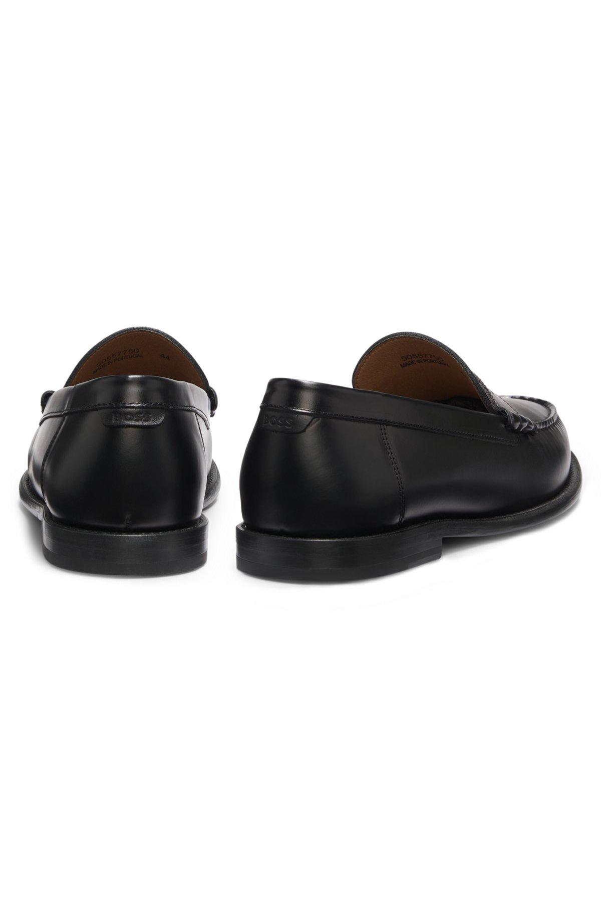 Leather loafers with penny trim Product Image