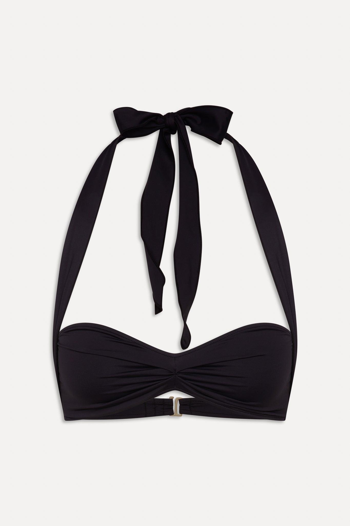 x BELLA HADID Sunday Halter Bikini Top - Black Product Image