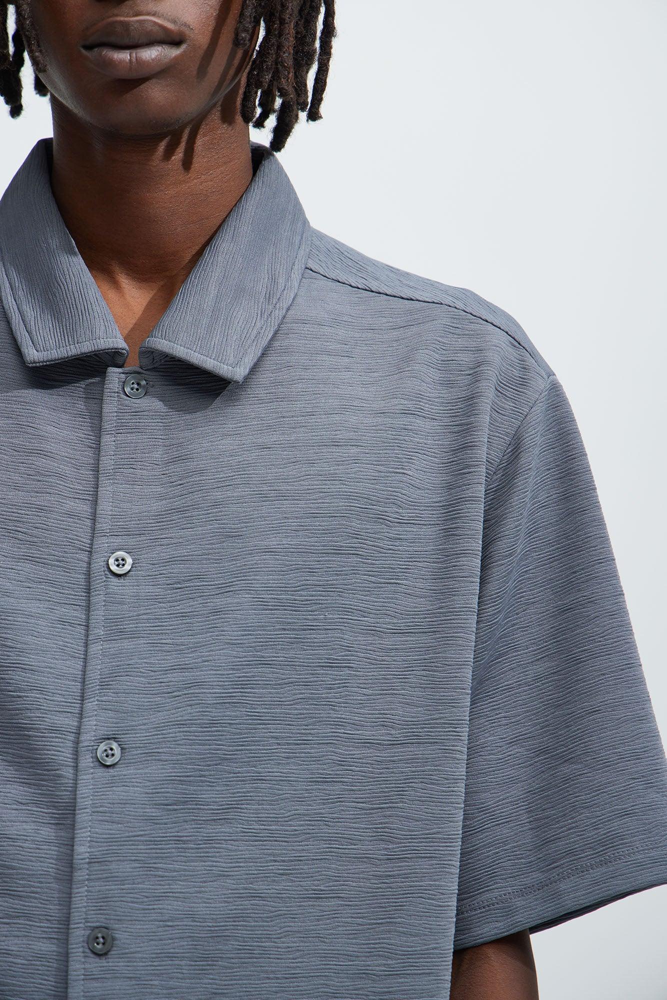 Blaze Textured Shirt - Slate Grey Product Image