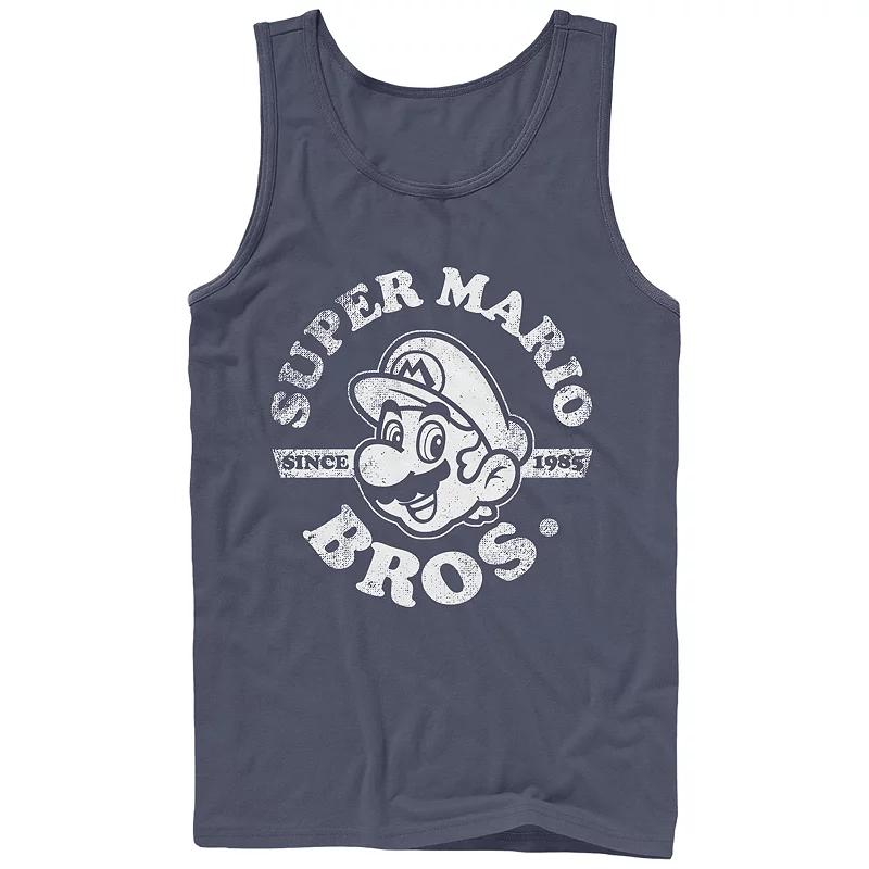 Mens Nintendo Super Mario Bros Since 1985 Tank Top Blue Product Image