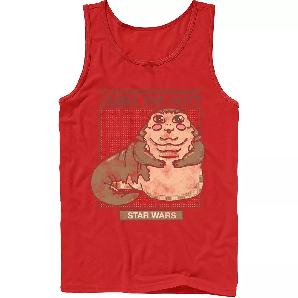 Men's Star Wars Jabba The Hutt Cartoon Cute Portrait Grid Tank Top,  Product Image
