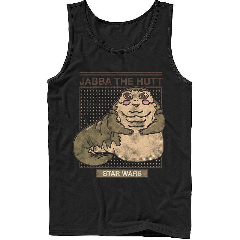 Men's Star Wars Jabba The Hutt Cartoon Cute Portrait Grid Tank Top,  Product Image