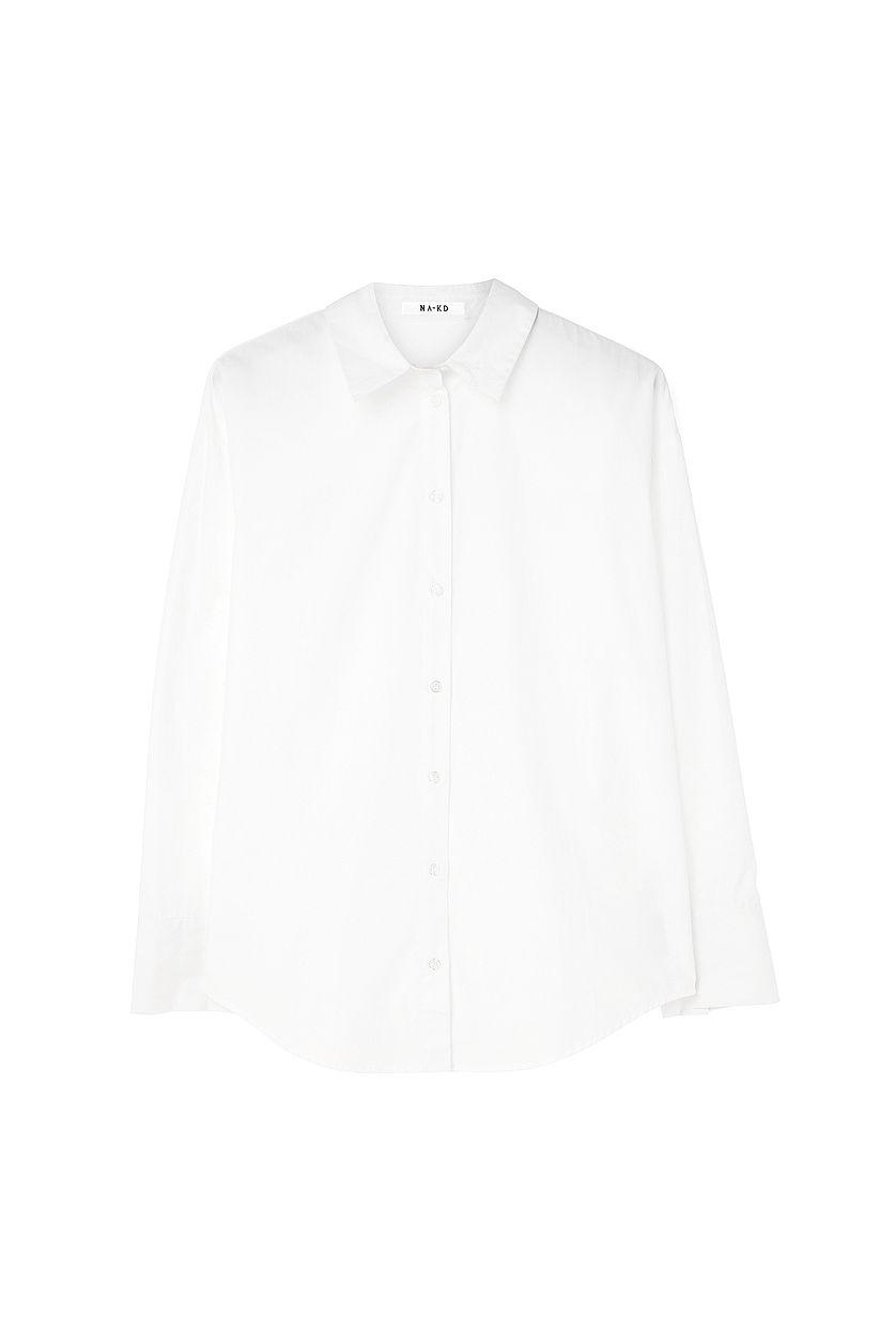 Oversized Long Sleeve Cotton Shirt Product Image