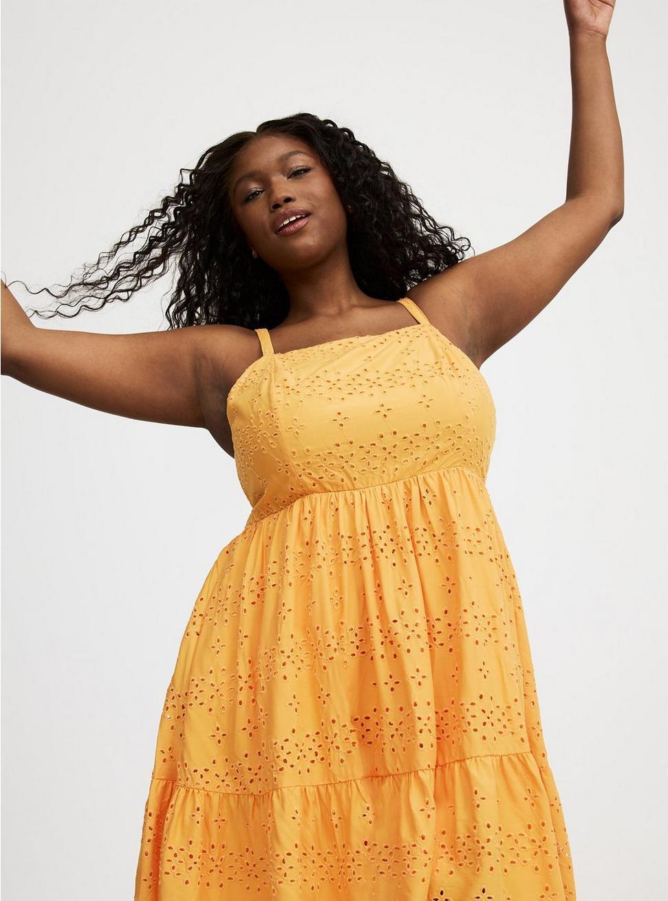 High-Neck Eyelet Mini Dress Product Image