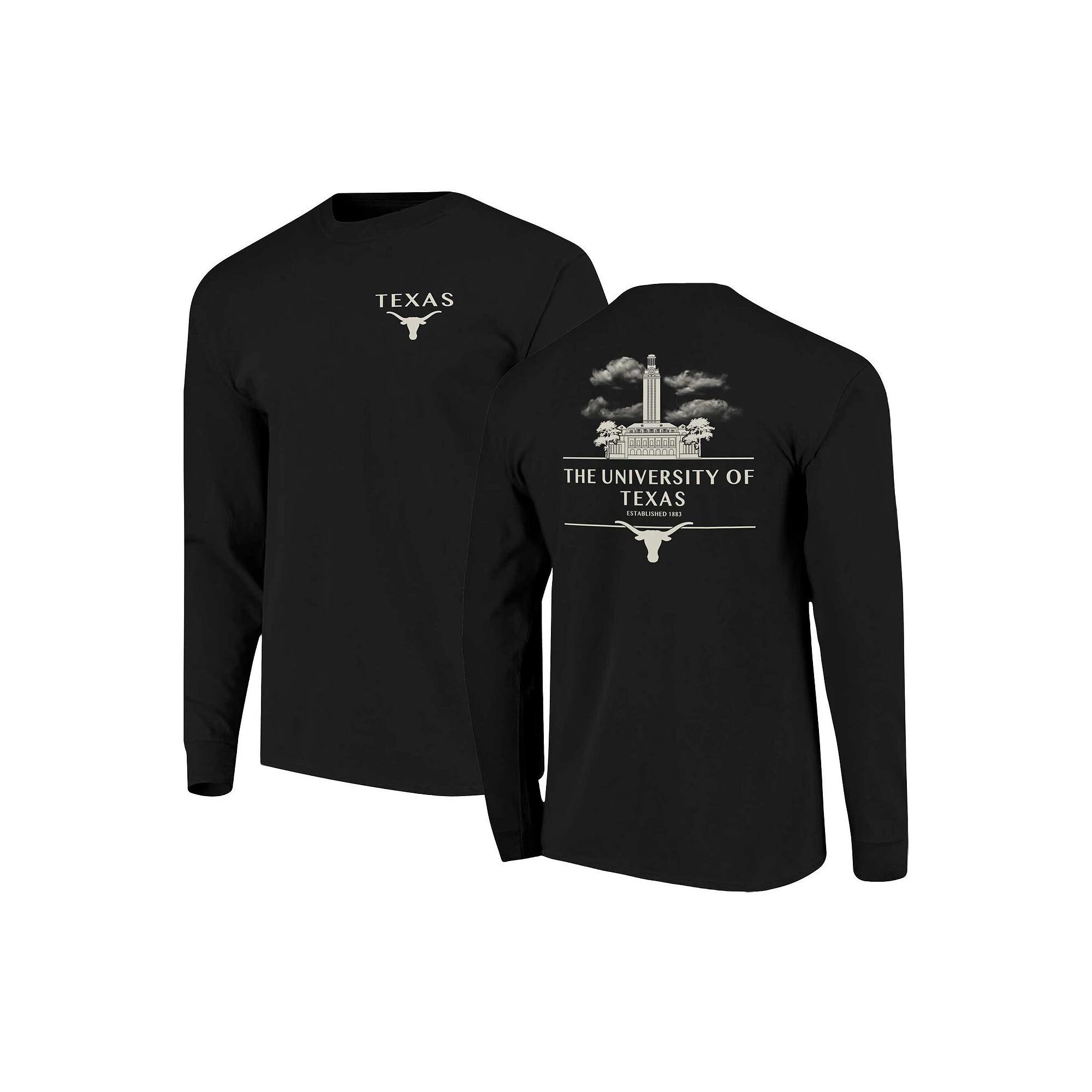 Men's Black Texas Longhorns Comfort Colors Campus Nights Long Sleeve T-Shirt,  Product Image