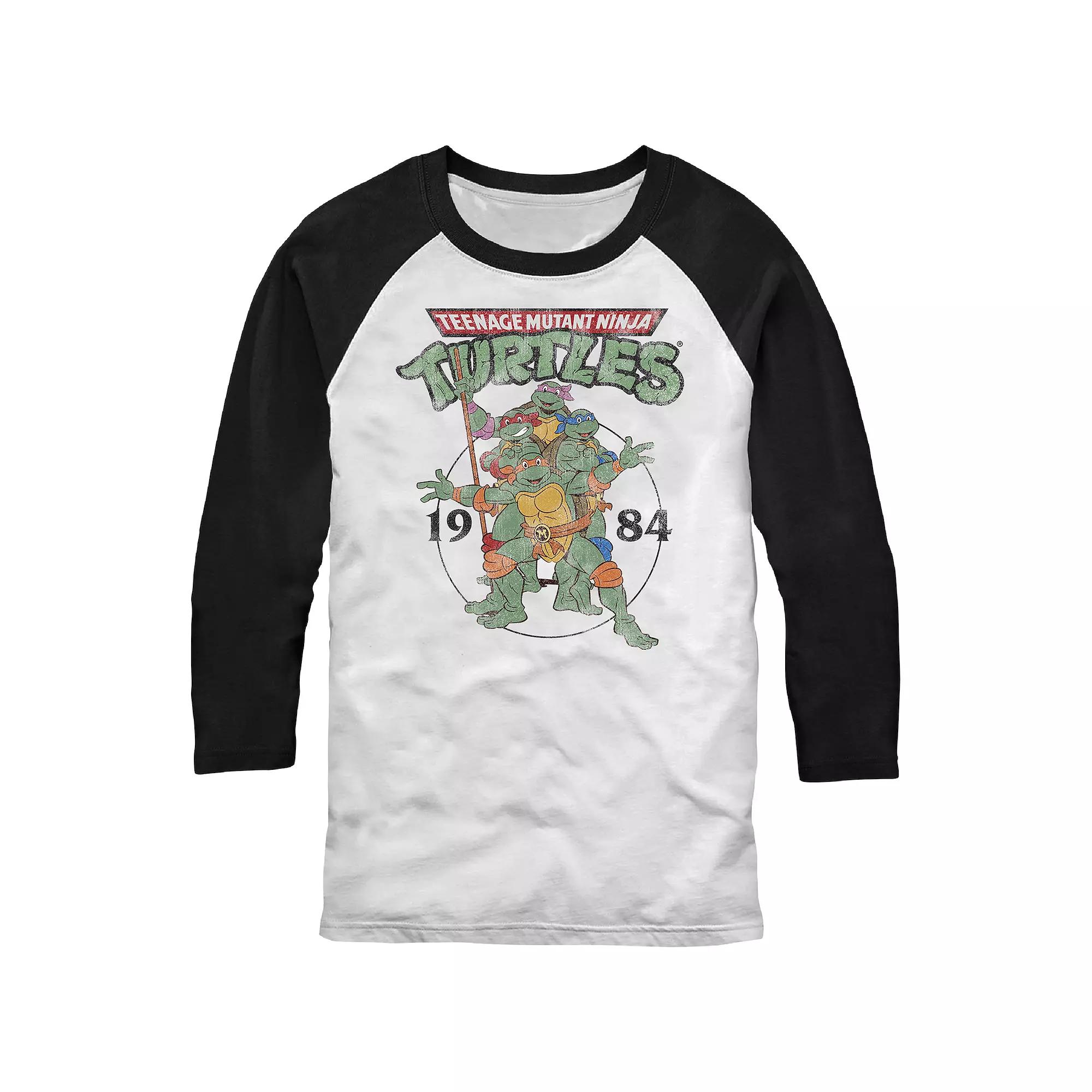Men's Nickelodeon Teenage Mutant Ninja Turtles Elite Group Est. 1984 Raglan Tee,  Product Image