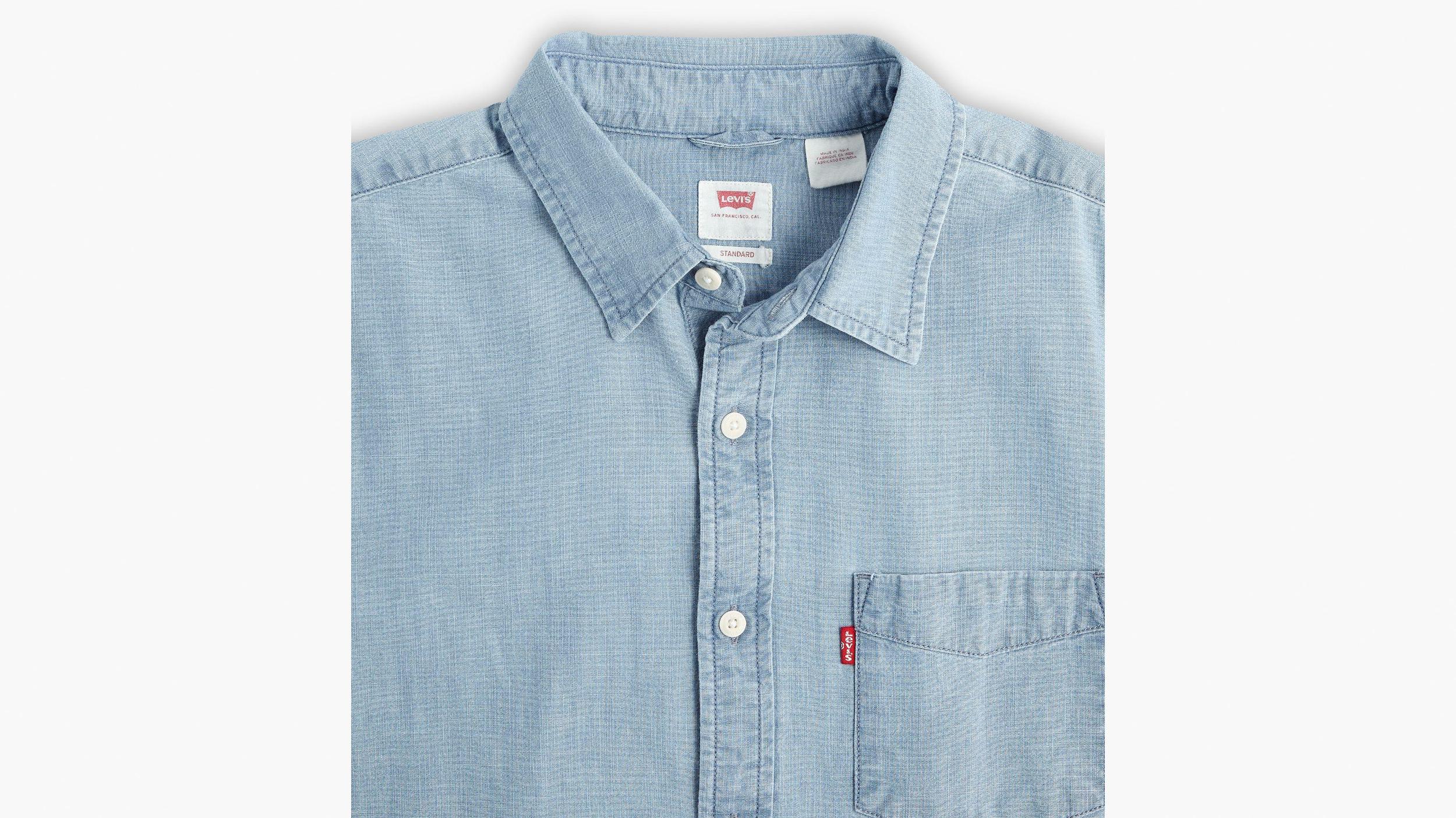 Sunset One Pocket Cotton Linen Standard Fit Shirt Product Image