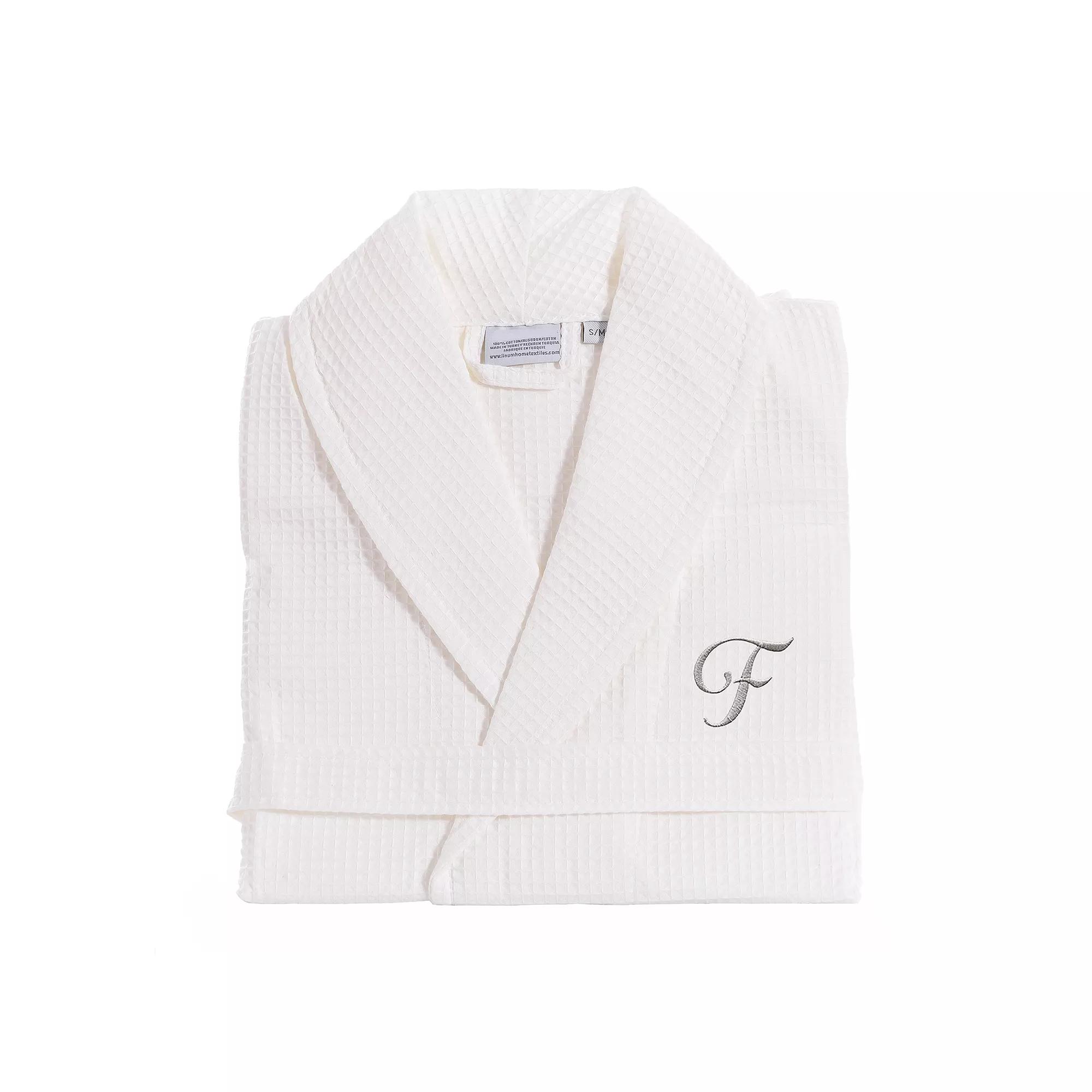 Linum Home Textiles Turkish Cotton Personalized Waffle Weave Bathrobe, Adult Unisex,  Product Image